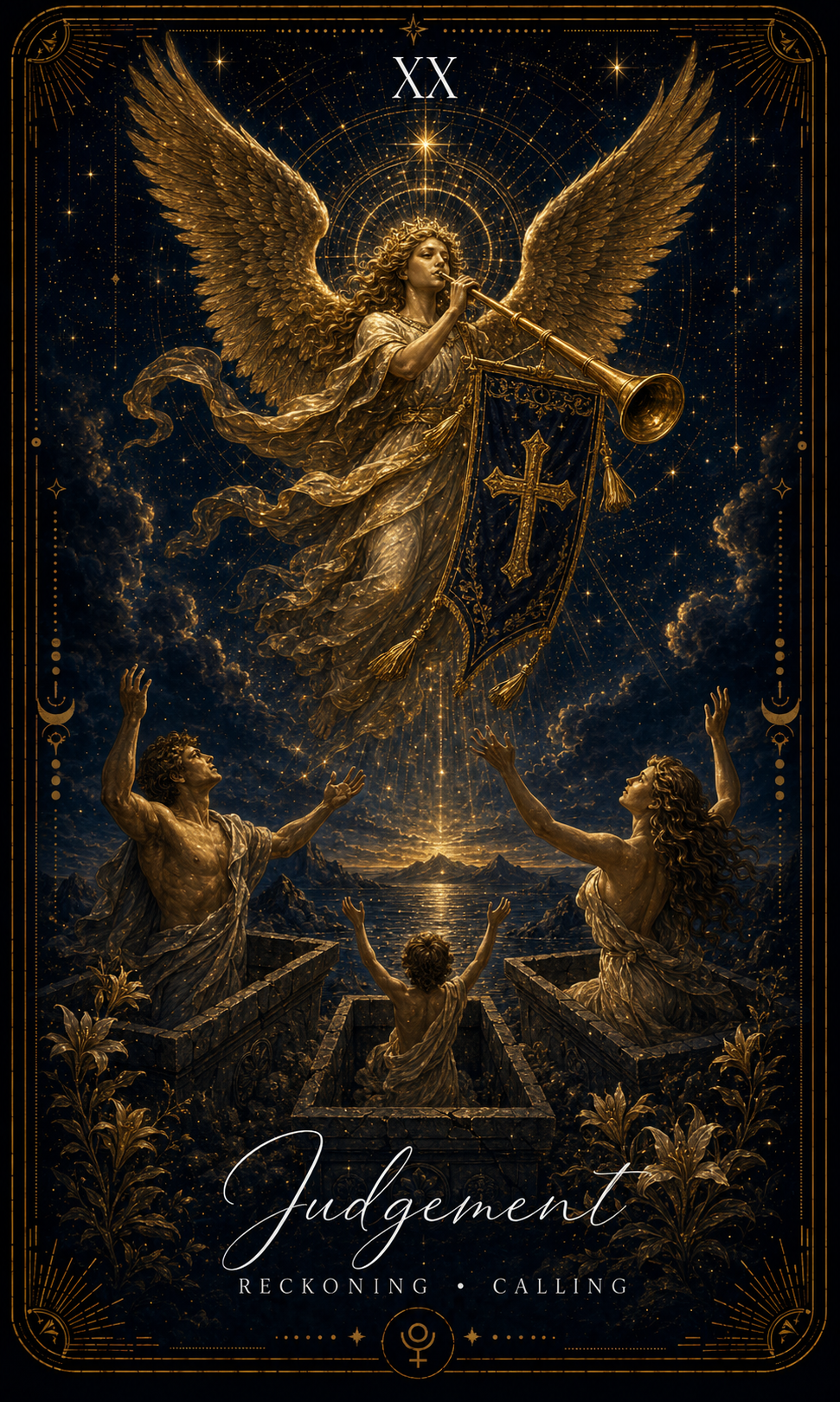 Judgement tarot card from the Zero Degree Alchemy deck