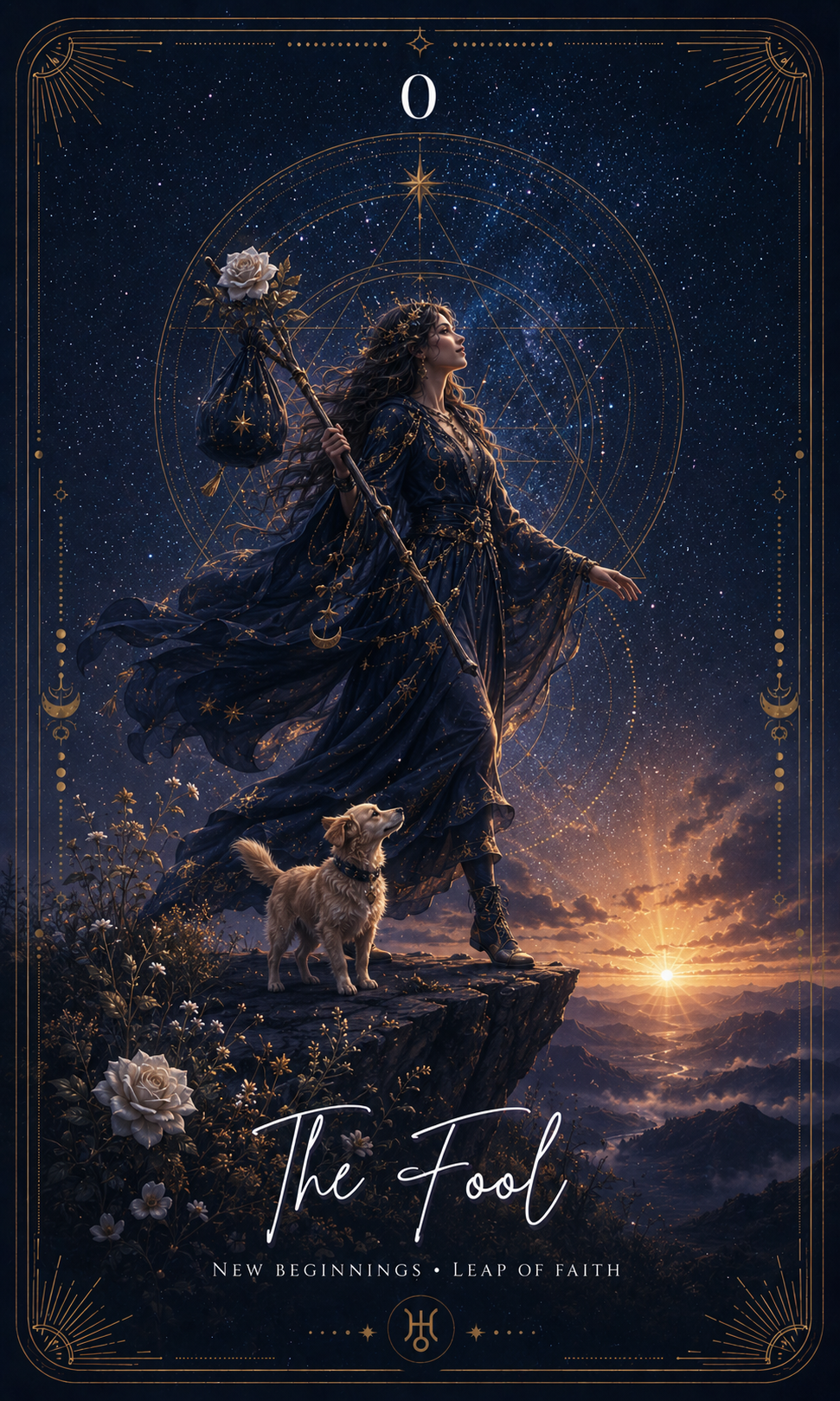 The Fool tarot card from the Zero Degree Alchemy deck