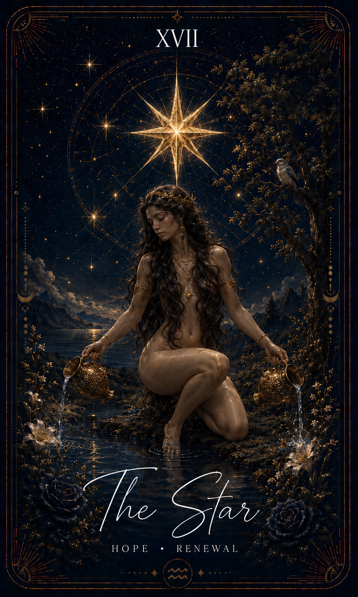 The Star tarot card from the Zero Degree Alchemy deck
